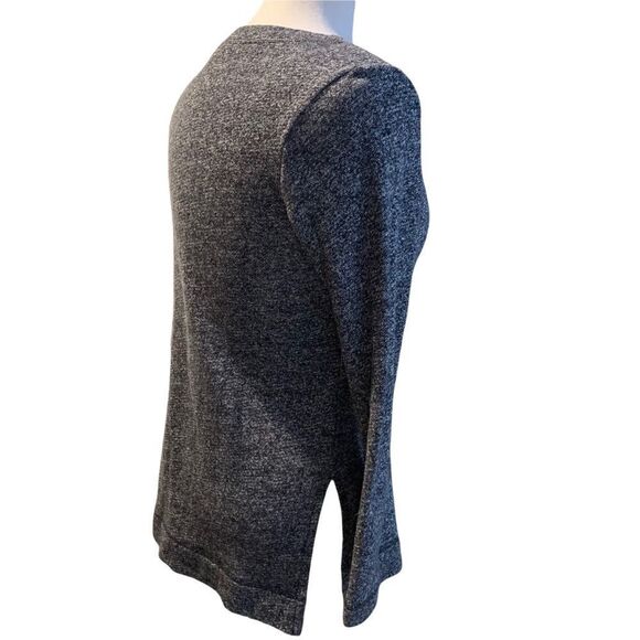 H&M Sweater Long Sleeve Gray & Black Cotton/Polyester Scoop-neck size Small - Picture 3 of 7